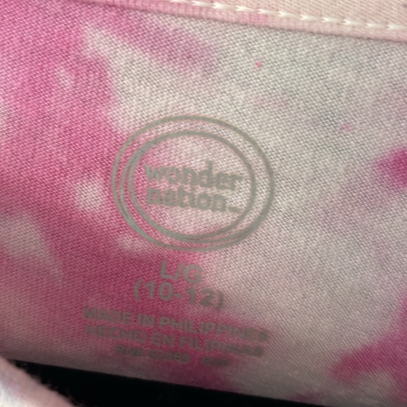 pink tie-dyed shirt, a large pink and white - Picture 3 of 3